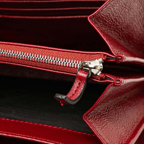GUCCI Red Leather Shoulder Bag - Picture 7 of 9